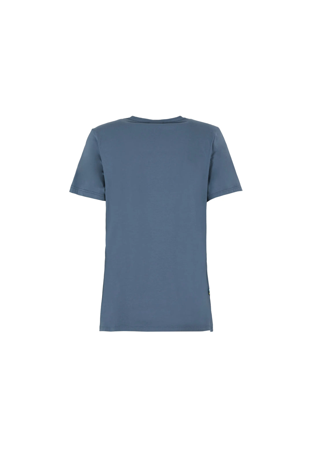 Blue women's  t-shirt on a white background