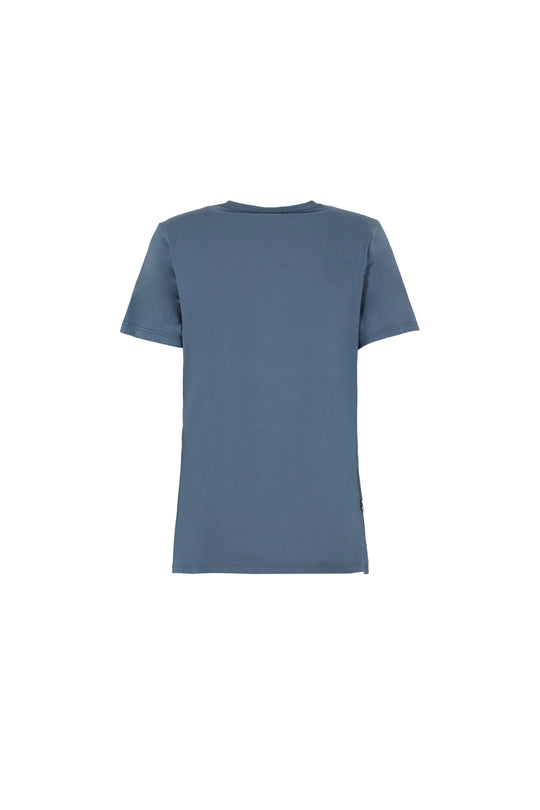 Blue women's  t-shirt on a white background