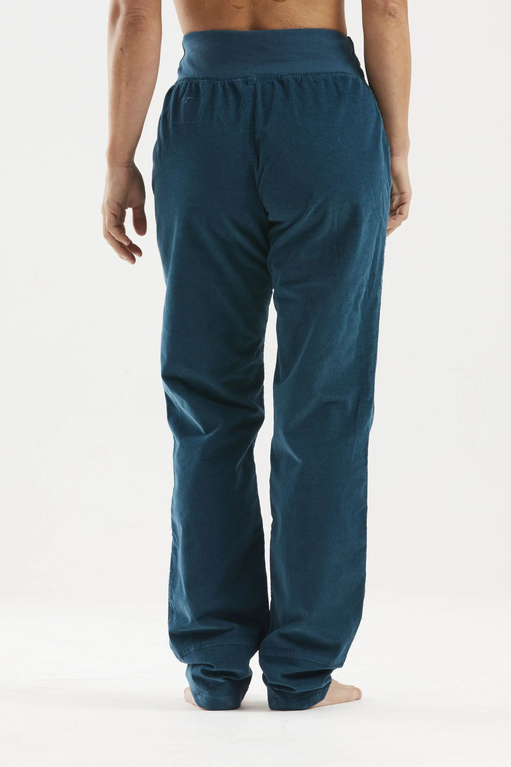 Back view of Olly organic cotton climbing trousers – durable and stylish design