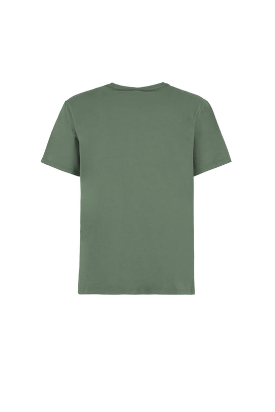 Green t-shirt on a white background
